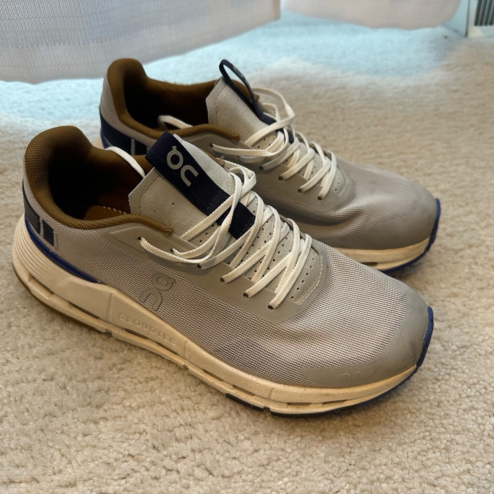 On Cloudtec Women’s White, Blue and Brown Athletic Shoes